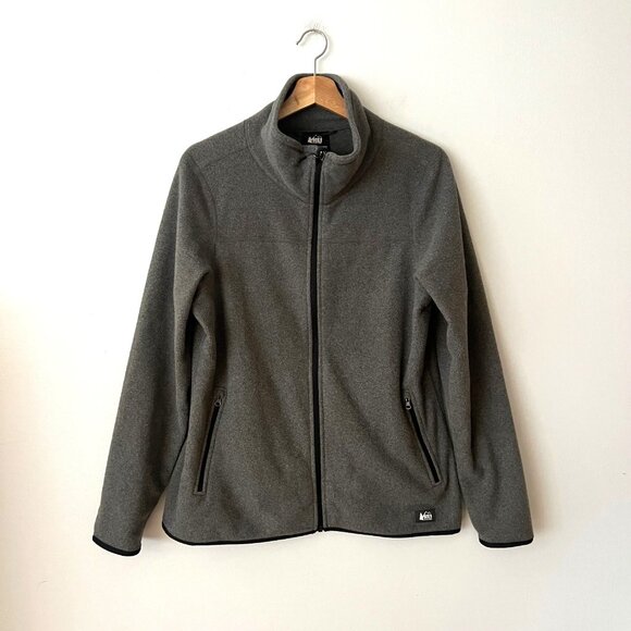 REI Co-op Groundbreaker Fleece Jacket Gray Women's Size Large - Picture 1 of 11